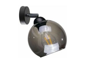 5056013664420 - Keter Lighting - 1218 Yuno Dome Wandleuchte Schwarz 15cm 1x E27