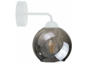 5056013664772 - Keter Lighting - 1204 Cosmo Dome Wandleuchte Weiß 23cm 1x E27