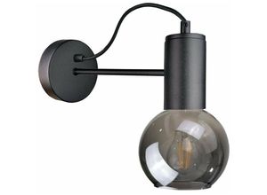 5056013665298 - Keter Lighting - 1758 Liv Dome Wandleuchte Schwarz 25cm 1x E27