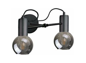 5056013665304 - Keter Lighting - 1759 Liv Wandleuchte Schwarz 25cm 2x E27