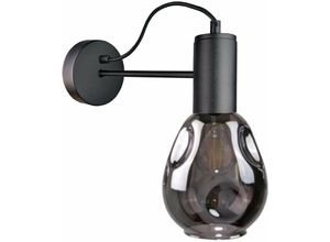 5056013665335 - Keter Lighting - 1762 Kari Wandleuchte Schwarz 25cm 1x E27