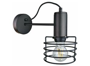 5056013665410 - Keter Lighting - 1770 Rune Wandleuchte Schwarz 25cm 1x E27