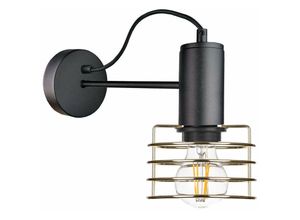 5056013665618 - Keter Lighting - 1790 Rune Wandleuchte Schwarz 25cm 1x E27