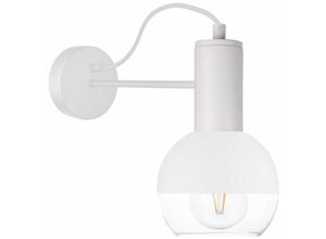 5056013665694 - Keter Lighting - 1798 Arne Wandleuchte Weiß 25cm 1x E27