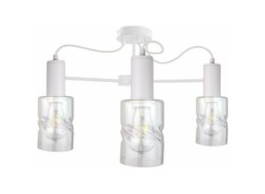 5056013665793 - Keter Lighting - 1808 Inger Multi Arm Semi Flush Deckenleuchte Weiß 60cm 3x E27