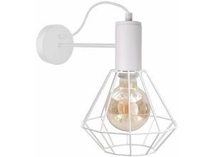 5056013665854 - Keter Lighting - 1814 Lars Wandleuchte Weiß 25cm 1x E27