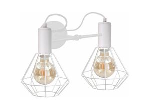 5056013665861 - Keter Lighting - 1815 Lars Wandleuchte Weiß 25cm 2x E27