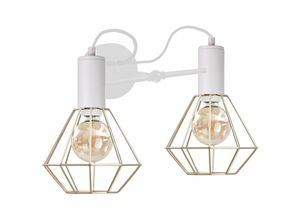 5056013666066 - Keter Lighting - 1835 Lars Wandleuchte Weiß 25cm 2x E27