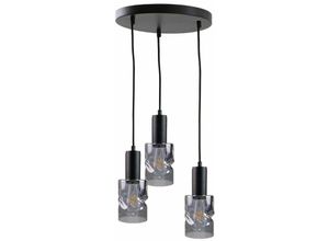 5056013666417 - Keter Lighting - 1546 Cross Cluster Pendel-Deckenleuchte Schwarz 30cm 3x E27