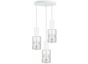 5056013666516 - Keter Lighting - 1556 Cross Cluster Pendel-Deckenleuchte Weiß 30cm 3x E27