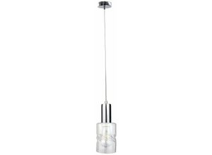 5056013666523 - Keter Lighting - 1557 Cross Slim Pendelleuchte Silber 10cm 1x E27