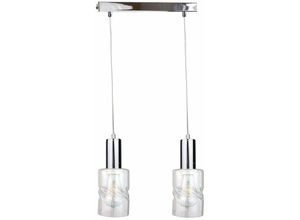 5056013666530 - 1558 Cross Bar Pendelleuchte Silber 50cm 2x E27 - Keter Lighting 5056013666530 - 1558 Cross Bar Pendelleuchte Silber 50cm 2x E27 - Keter Lighting