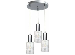 5056013666561 - Keter Lighting - 1561 Cross Cluster Pendelleuchte Silber 30cm 3x E27