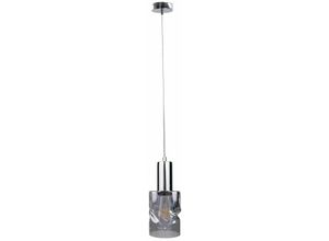 5056013666578 - Keter Lighting - 1562 Cross Slim Pendelleuchte Dunkelsilber 10cm 1x E27