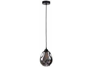 5056013666639 - Keter Lighting - 1568 Loki Dome Pendelleuchte Schwarz 15cm 1x E27