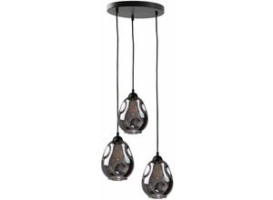 5056013666660 - 1571 Loki Cluster Pendel-Deckenleuchte Schwarz 30cm 3x E27 - Keter Lighting