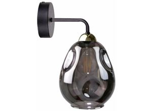 5056013666677 - Keter Lighting - 1572 Loki Dome Wandleuchte Schwarz 23cm 1x E27