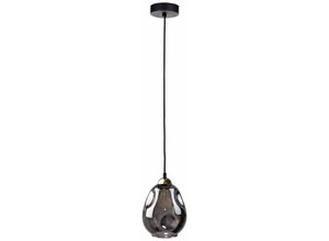 5056013666684 - Keter Lighting - 1573 Loki Dome Pendelleuchte Schwarz 15cm 1x E27