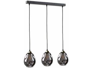 5056013666707 - 1575 Loki Bar Pendelleuchte Schwarz 60cm 3x E27 - Keter Lighting