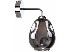 5056013666721 - Keter Lighting - 1577 Loki Dome Wandleuchte Silber 23cm 1x E27