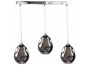 5056013666752 - 1580 Loki Bar Pendelleuchte Silber 60cm 3x E27 - Keter Lighting