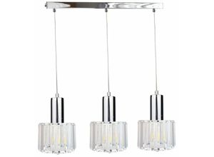 5056013666790 - Keter Lighting - 1607 Deko Bar Pendelleuchte Silber 60cm 3x E27