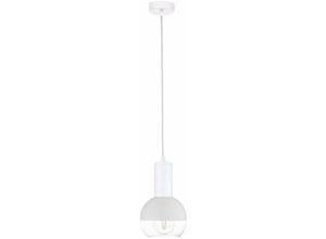 5056013666813 - Keter Lighting - 1609 Ice Dome Pendel-Deckenleuchte Weiß 15cm 1x E27