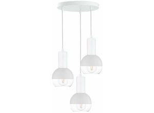 5056013666844 - 1612 Ice Cluster Pendelleuchte Weiß 30cm 3x E27 - Keter Lighting