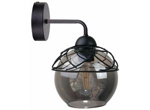 5056013667018 - Keter Lighting - 1518 Mera Dome Wandleuchte Schwarz 23cm 1x E27