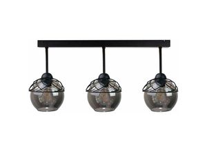 5056013667063 - Keter Lighting - 1526 Mera Halbbündiges Licht Schwarz 60cm 3x E27