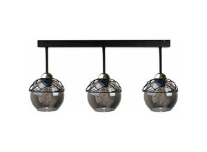 5056013667162 - Keter Lighting - 1540 Mera Halbbündiges Licht Schwarz 60cm 3x E27