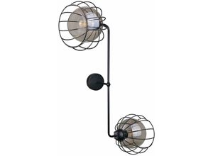 5056013667230 - Keter Lighting - 1479 Solo Wandleuchte Schwarz 25cm 2x E27