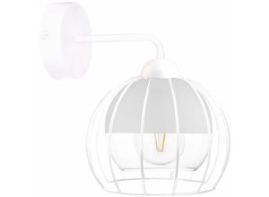 5056013667421 - Keter Lighting - 1504 Solo Wandleuchte Weiß 25cm 1x E27