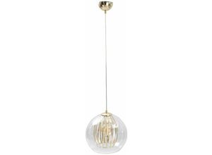 5056013667896 - 650 Glamour Dome Pendelleuchte Gold 30cm 1x E27 - Keter Lighting