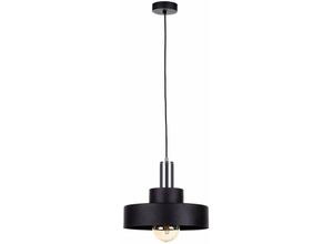 5056013667940 - Keter Lighting - 894 Giza Dome Pendelleuchte Schwarz Silber 30cm 1x E27