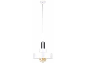 5056013667964 - Keter Lighting - 896 Giza Dome Pendel-Deckenleuchte Weiß Silber 30cm 1x E27