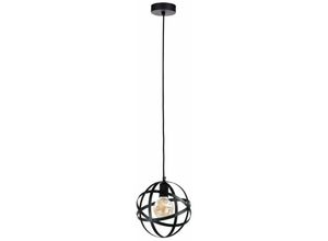 5056013668282 - Keter Lighting - 908 Pola Kugelpendel-Deckenleuchte Schwarz 30cm 1x E27