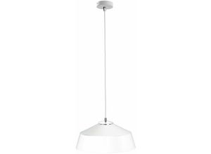 5056013668404 - Keter Lighting - 629 Tonty Dome Pendelleuchte Weiß Silber 34cm 1x E27