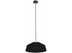 5056013668435 - Keter Lighting - 621 Atto Dome Pendelleuchte Schwarz Gold 34cm 1x E27