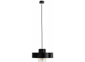 5056013668589 - Keter Lighting - 164 Bossi Dome Pendelleuchte Gold Schwarz 30cm 1x E27