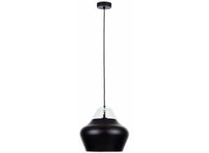 5056013668749 - Keter Lighting - 169 Negro Dome Pendel-Deckenleuchte Schwarz 29cm 1x E27