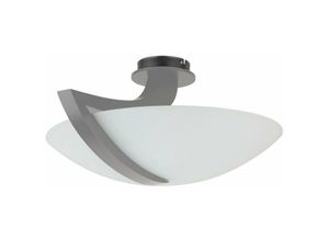 5056013668787 - Keter Lighting - 200 Vinci Bowl Semi Flush Deckenleuchte Grau 54cm 3x E14