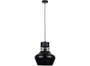 5056013668831 - Keter Lighting - 907 Moyo Dome Pendel-Deckenleuchte Schwarz 29cm 1x E27