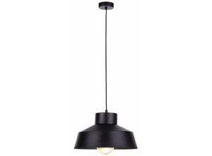 5056013668848 - Keter Lighting - 154 Moon Dome Pendelleuchte Schwarz 34cm 1x E27