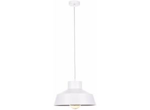 5056013668862 - Keter Lighting - 156 Moon Dome Pendelleuchte Weiß 34cm 1x E27