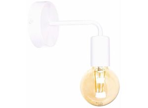 5056013668985 - Keter Lighting - 1161 Nixon Wandleuchte Weiß 16cm 1x E27