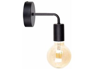 5056013669012 - Keter Lighting - 1164 Nixon Wandleuchte Schwarz 16cm 1x E27