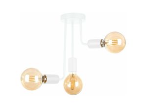 5056013669043 - Keter Lighting - 1167 Megan Multi Arm Halbbündige Deckenleuchte Weiß 25cm 3x E27 5056013669043 - Keter Lighting - 1167 Megan Multi Arm Halbbündige Deckenleuchte Weiß 25cm 3x E27