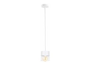 5056013669289 - Keter Lighting - 1119 Atollo Slim Pendelleuchte Weiß 12cm 1x E27