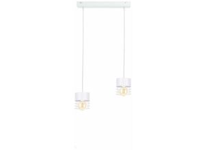 5056013669296 - 1120 Atollo Bar Pendelleuchte Weiß 50cm 2x E27 - Keter Lighting